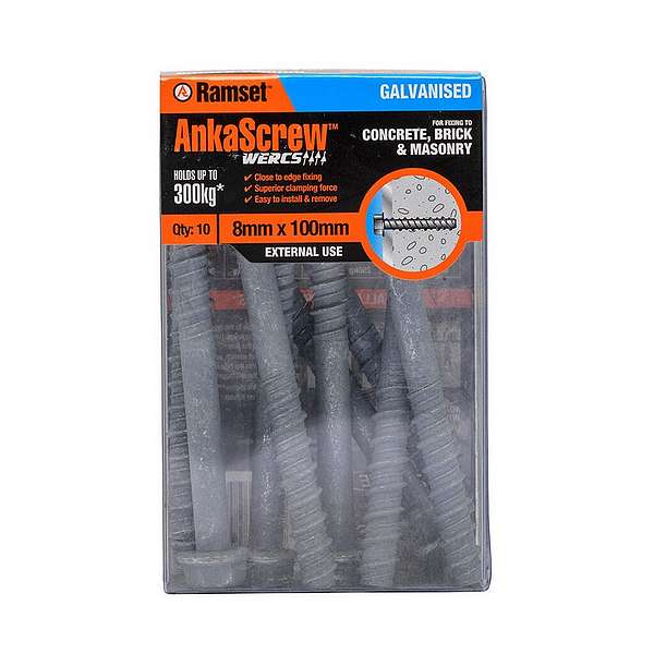 Anchor screw 8mm x 100mm...