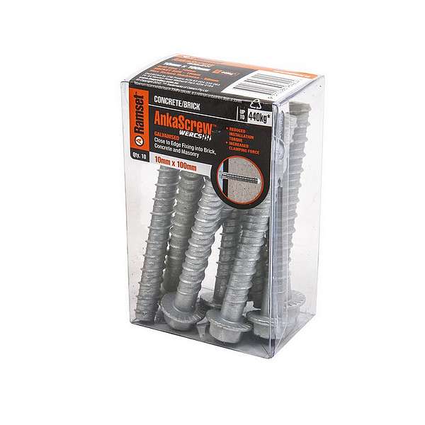 Anchor Screw 10mm x 100mm...