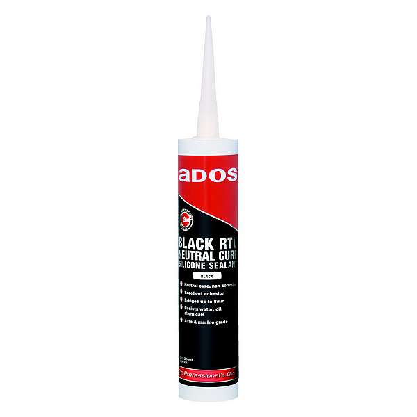 PortVila Hardware ADOS Black RTV Neutral Cure Silicone Sealant