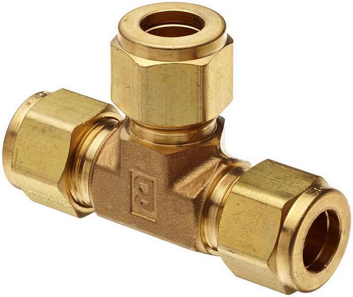 Brass-Compression-Tube Fitting-Tee-Tube-OD...