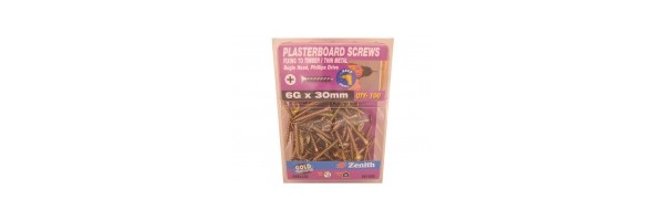 Plasterboard Screws 6Gx30mm CS GP Pk of 100