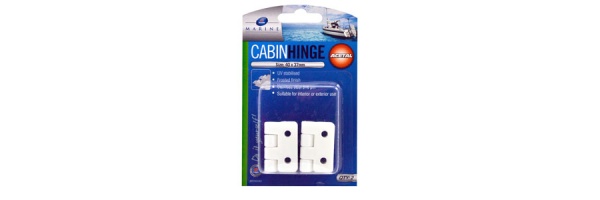 Hinge Cabin Zenith 40x37mm White