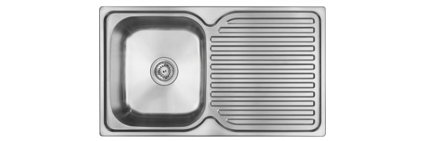 Single Bowl and Single Drainer Stainless Steel Sink 