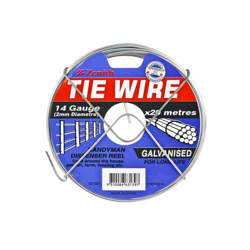 ZENITH TIE WIRE 14g x 20m GALVANISED...