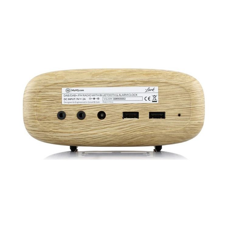 VQ Lark Bedside DAB Radio & Alarm Clock in Grey & Oak...